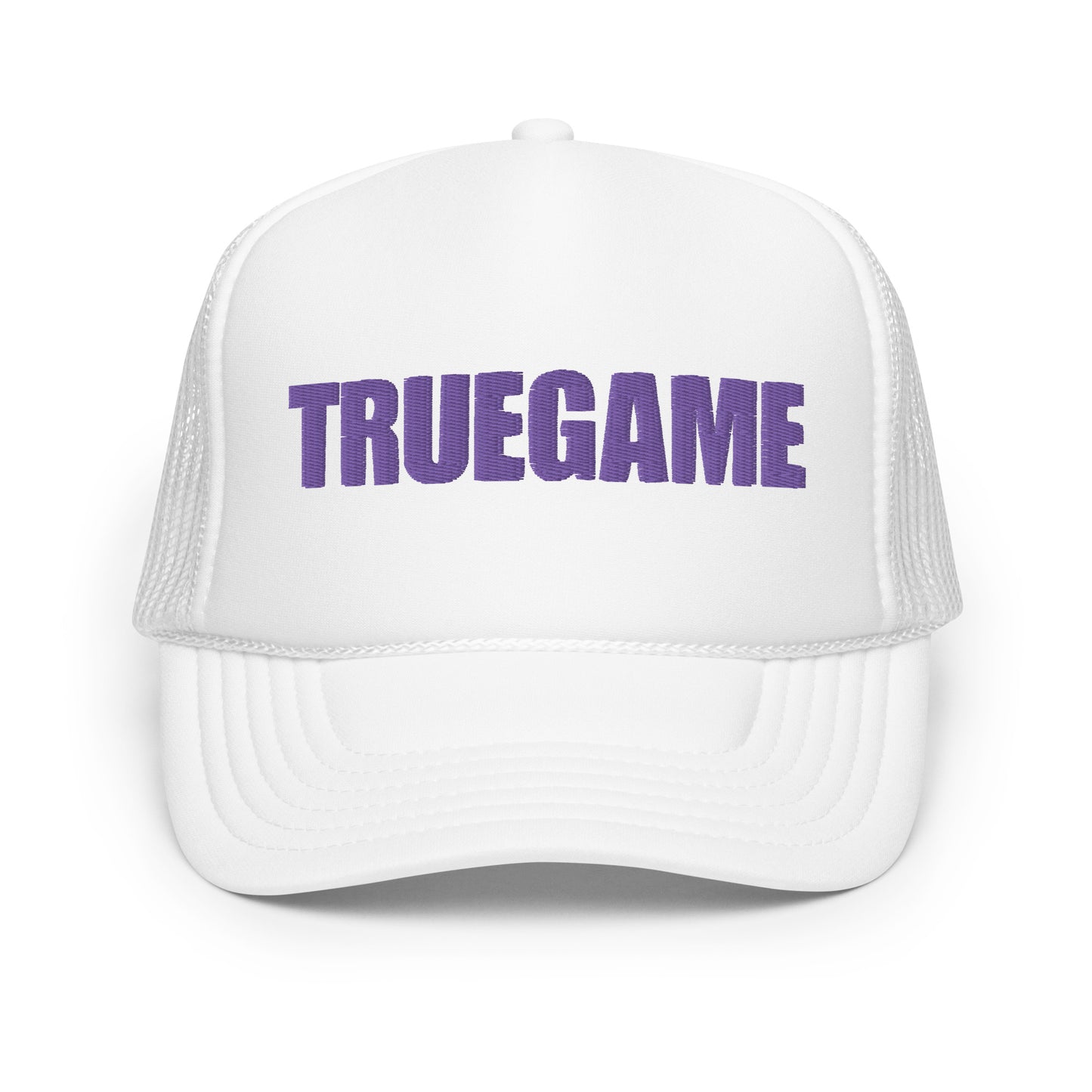White True Game Trucker w/ Purple Logo