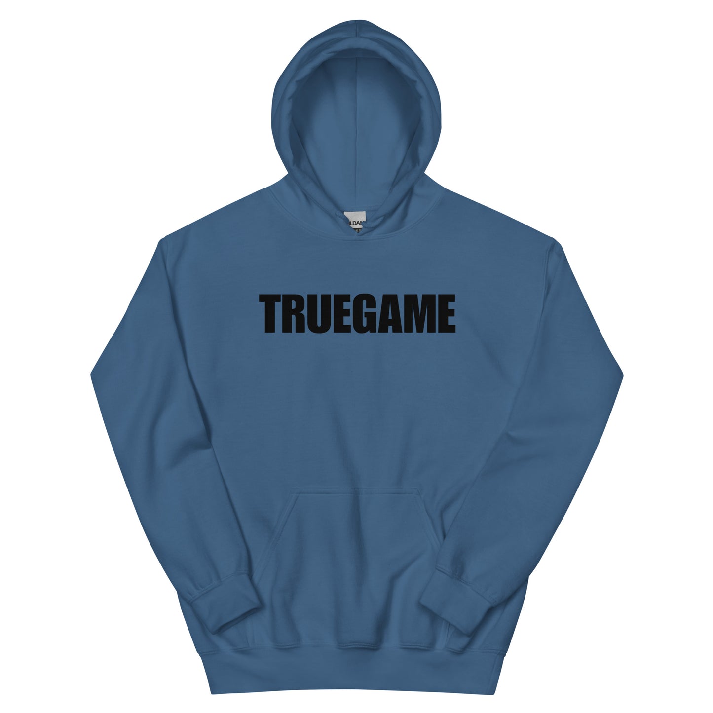 Indigo Blue True Game Unisex Hoodie w/ Black Logo