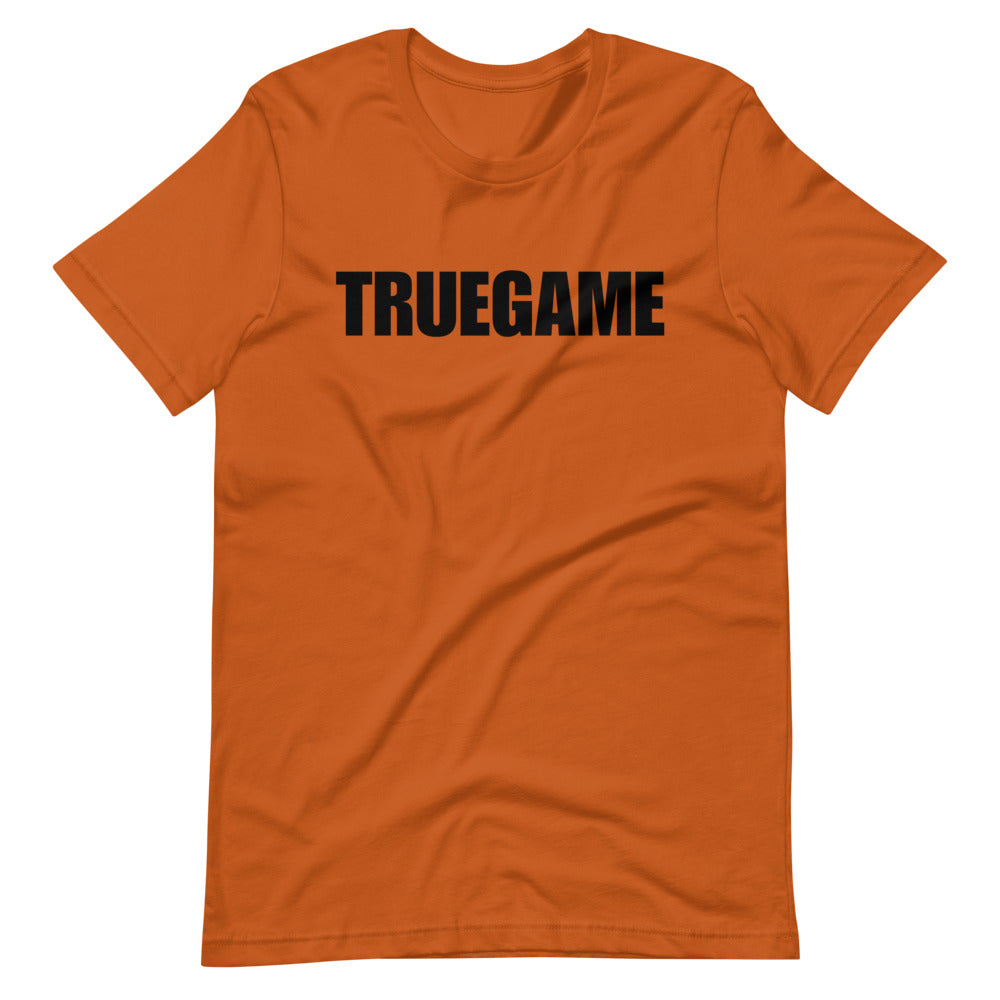 Black Print Short-Sleeve Unisex True Game T-Shirt