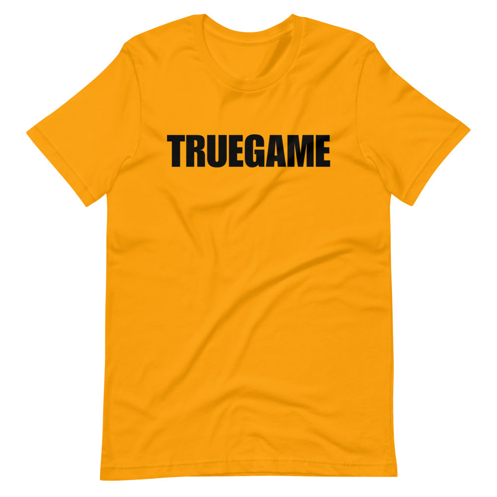 Black Print Short-Sleeve Unisex True Game T-Shirt