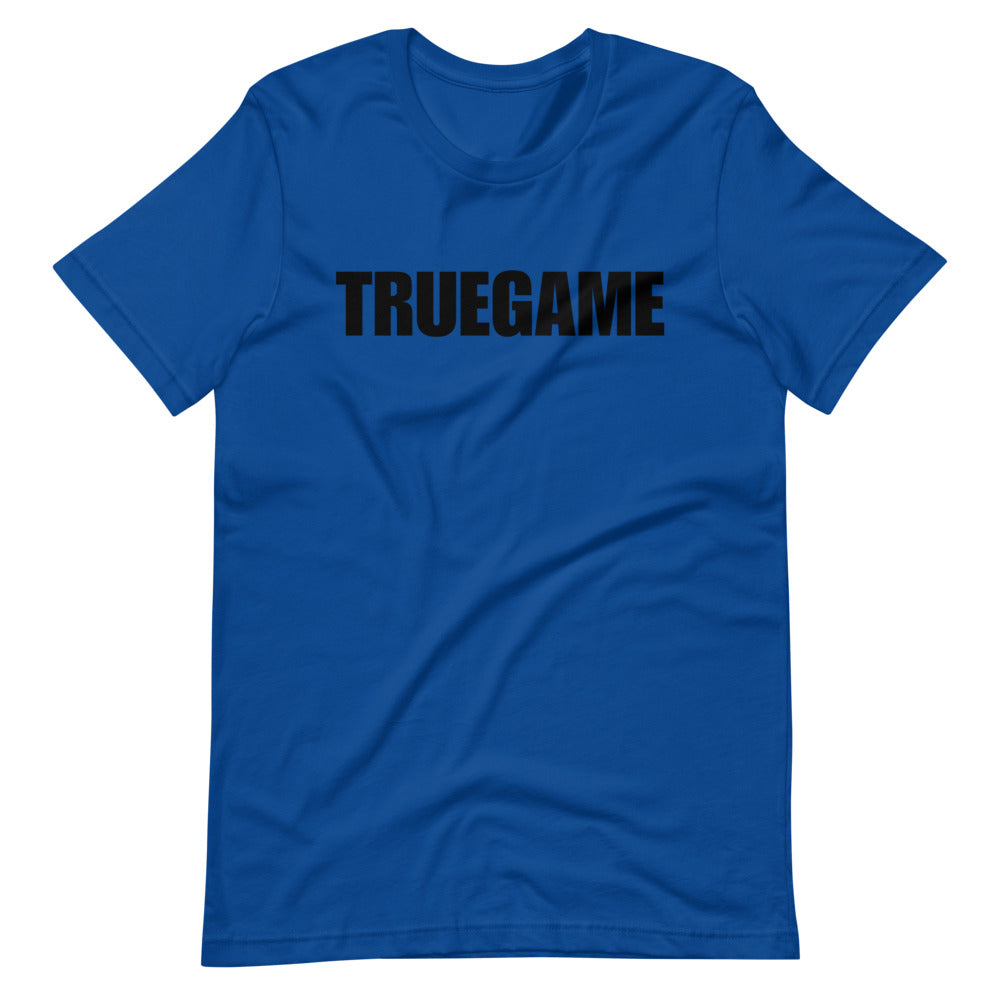 Black Print Short-Sleeve Unisex True Game T-Shirt