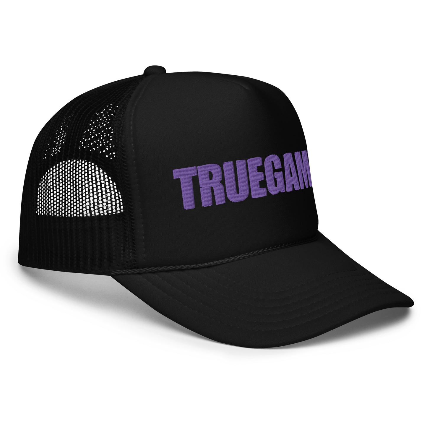 Black True Game Trucker w/ Purple Logo
