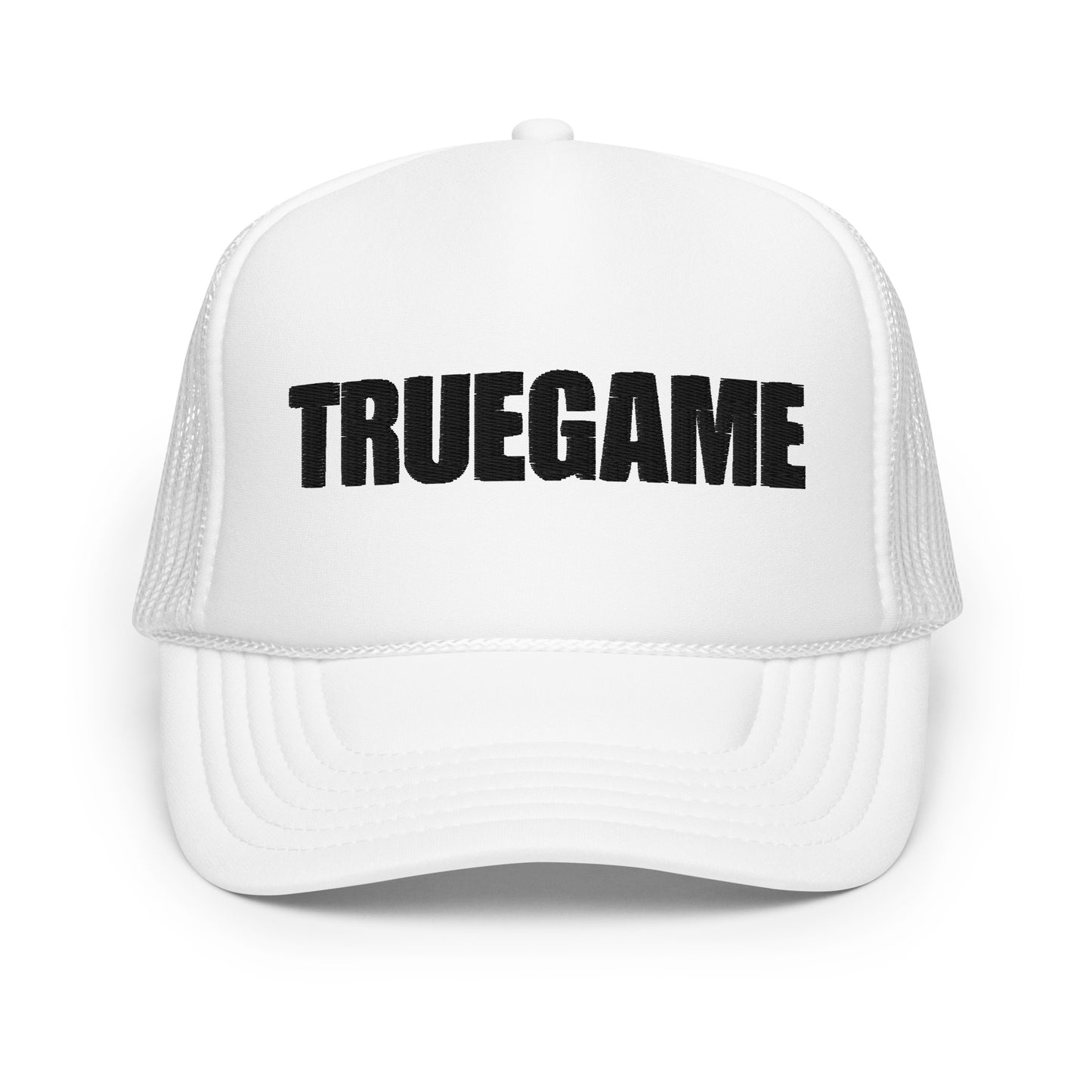 White True Game Trucker w/ Black Logo