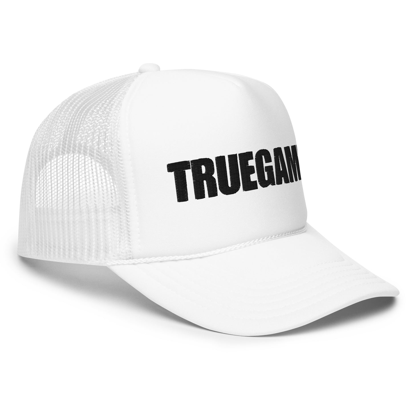 White True Game Trucker w/ Black Logo