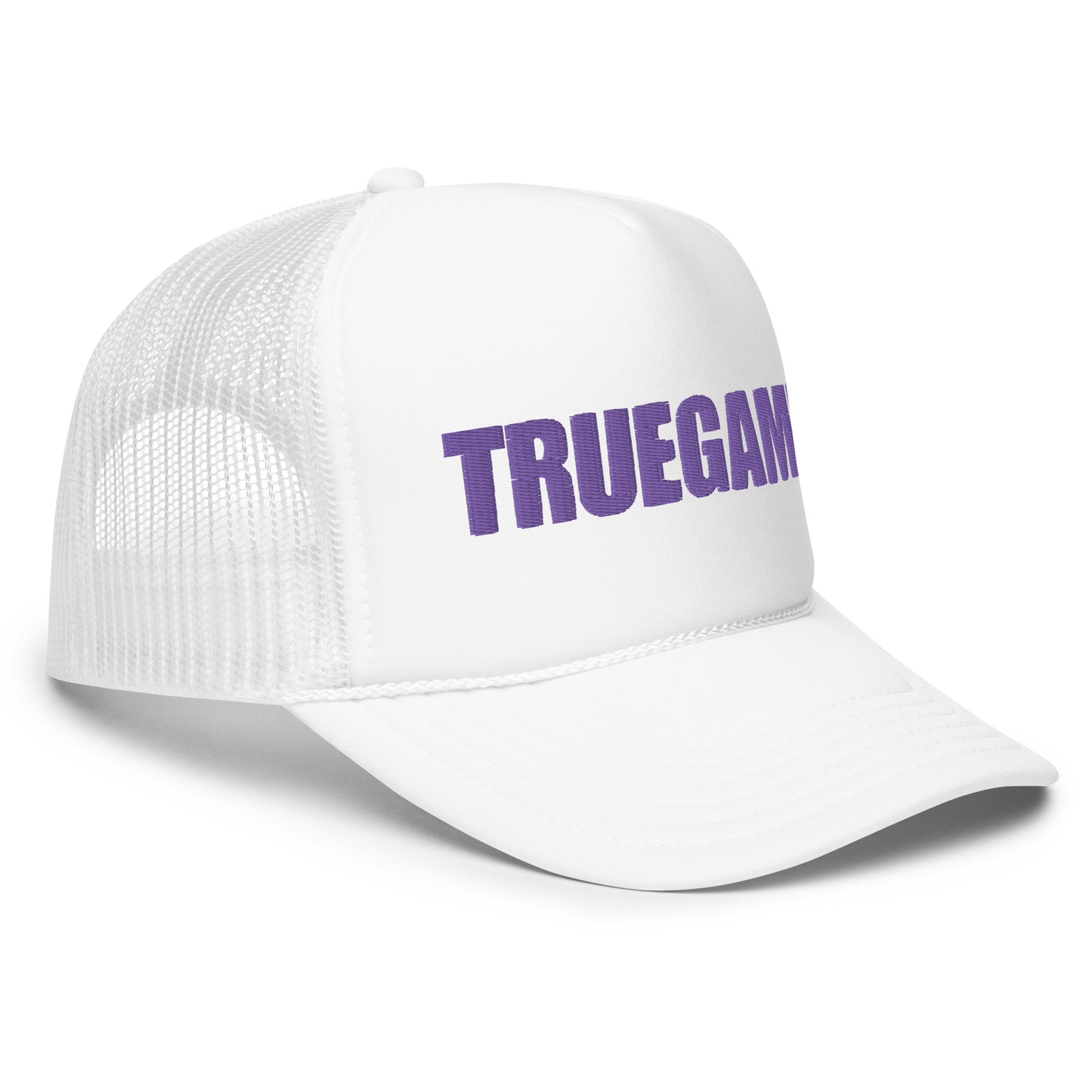 White True Game Trucker w/ Purple Logo