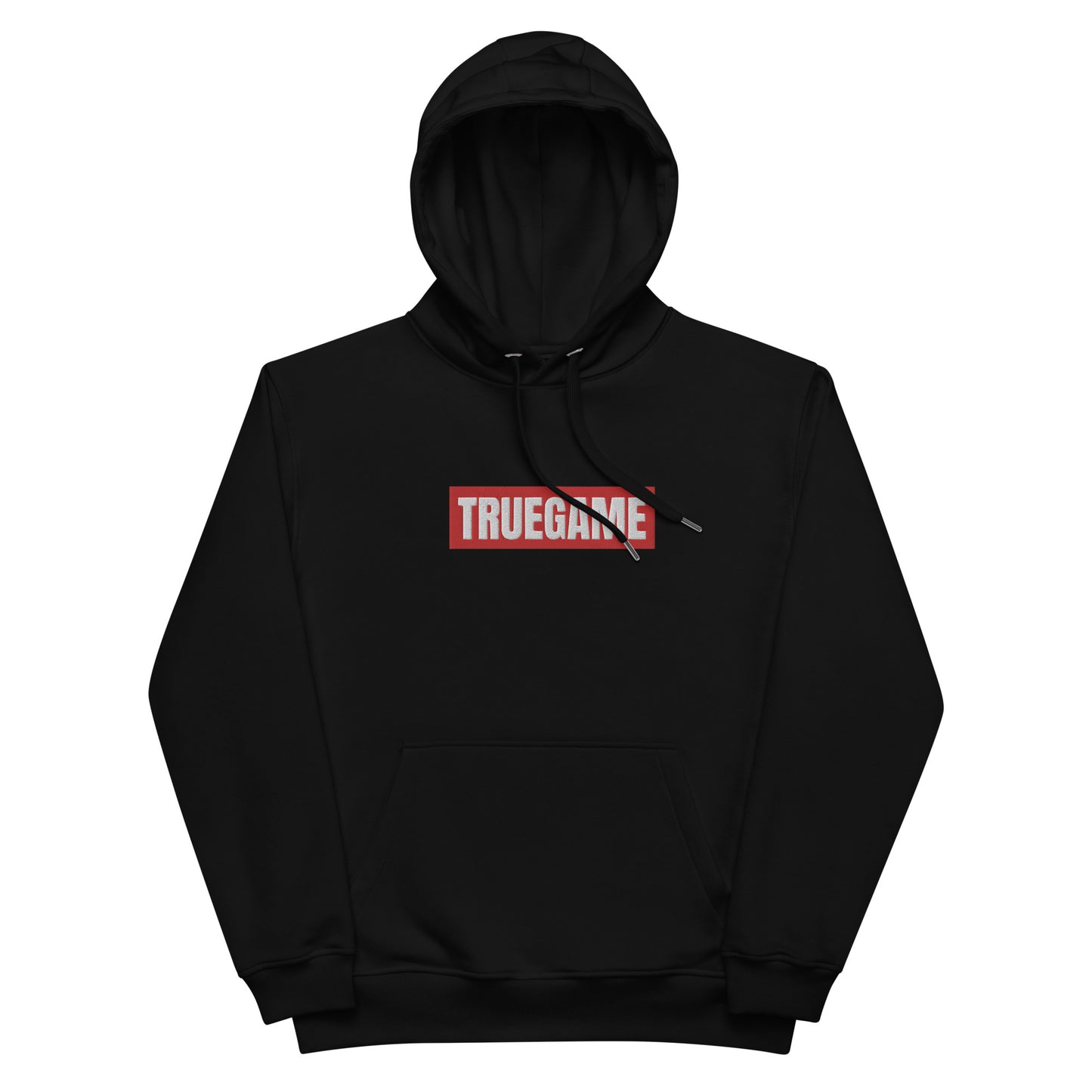 Red and White True Game Logo Hoodie