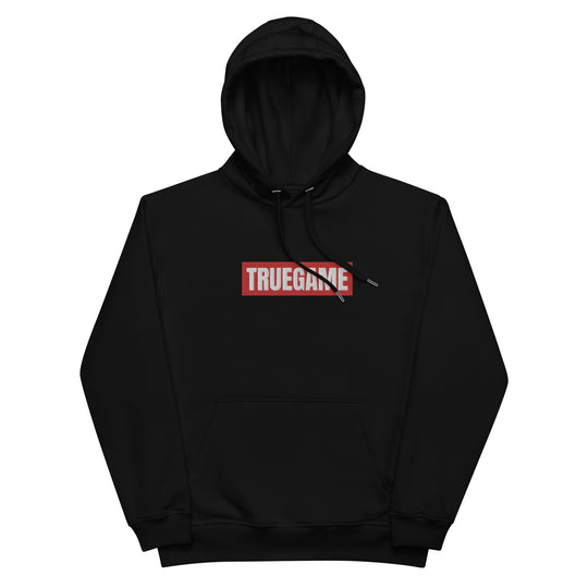 Red and White True Game Logo Hoodie