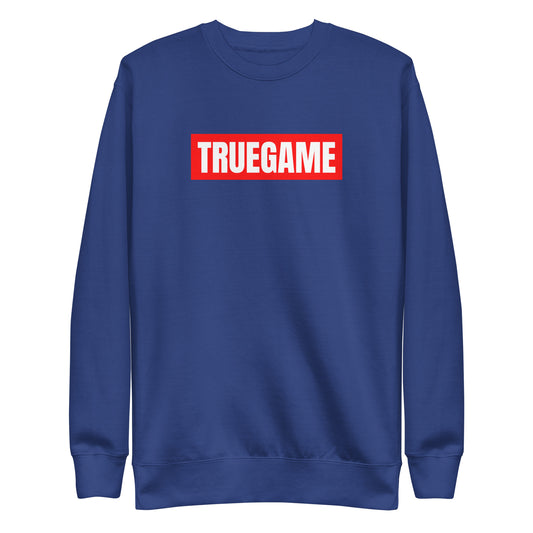 Royal True Game Unisex Premium Sweatshirt w/ Red Logo